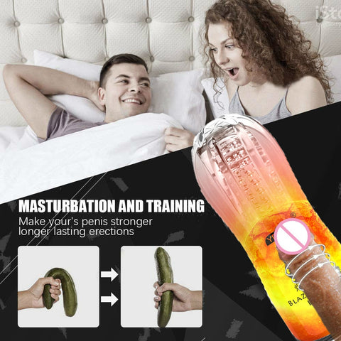 Soft Pussy Transparent Male Masturbator Cup Sex Toys Transparent Vagina Adult Endurance Exercise Products Vacuum Pocket For Men Vagina Mouth